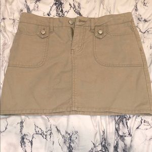 Beige Mini Skirt